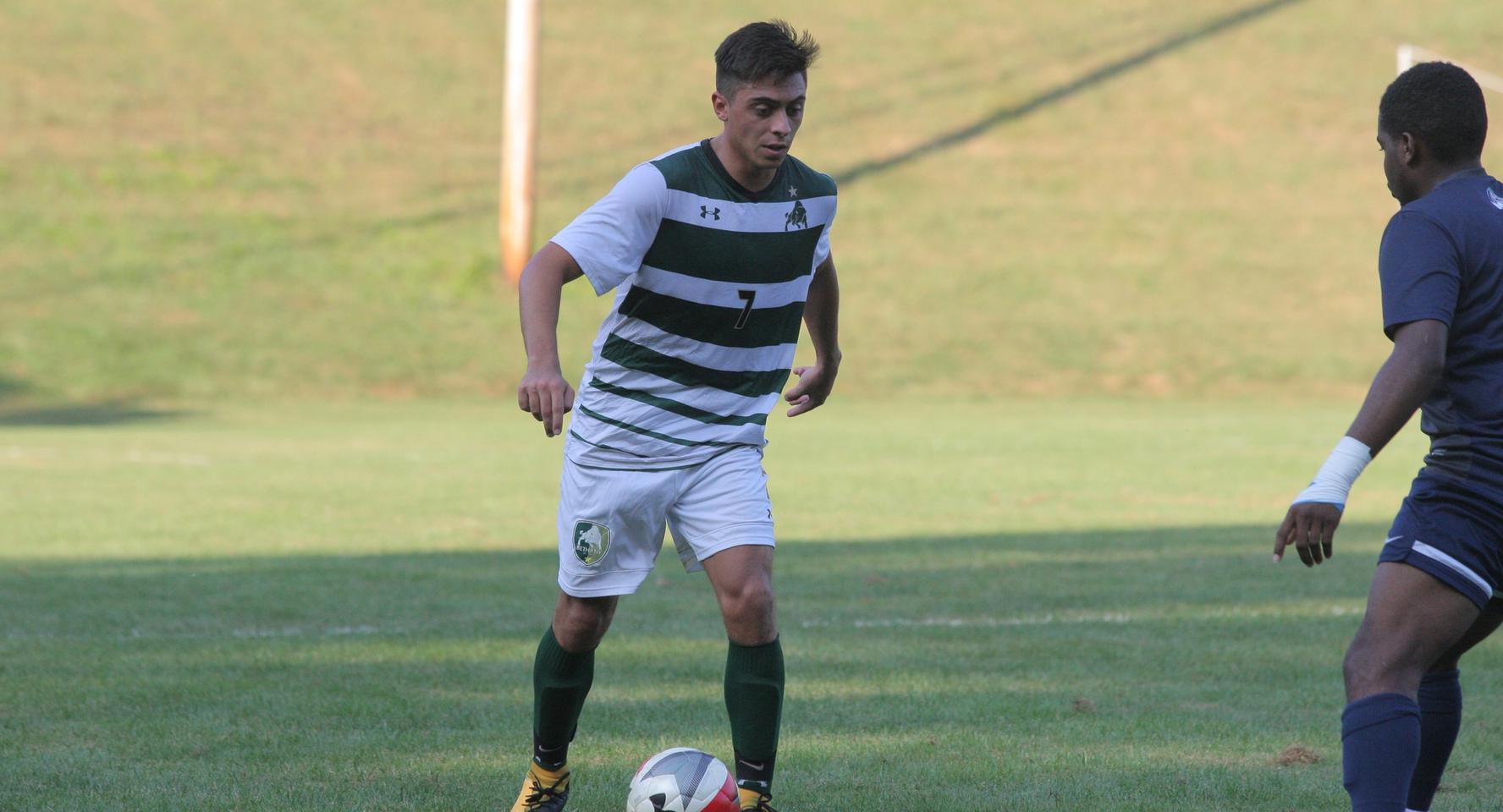 Men's soccer finishes in a draw with Thiel, 1-1