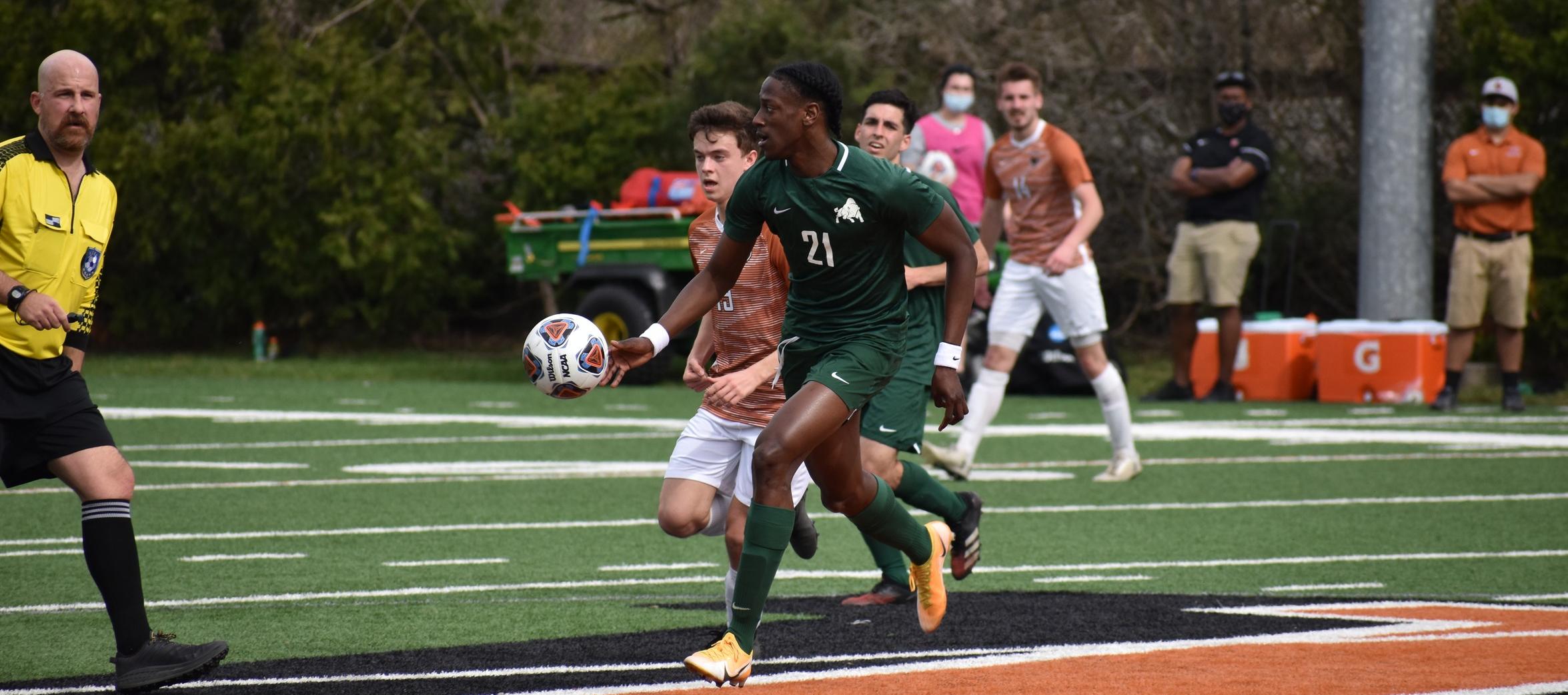 Men's Soccer: Bison and Yellow Jackets End Two OTs in a Draw