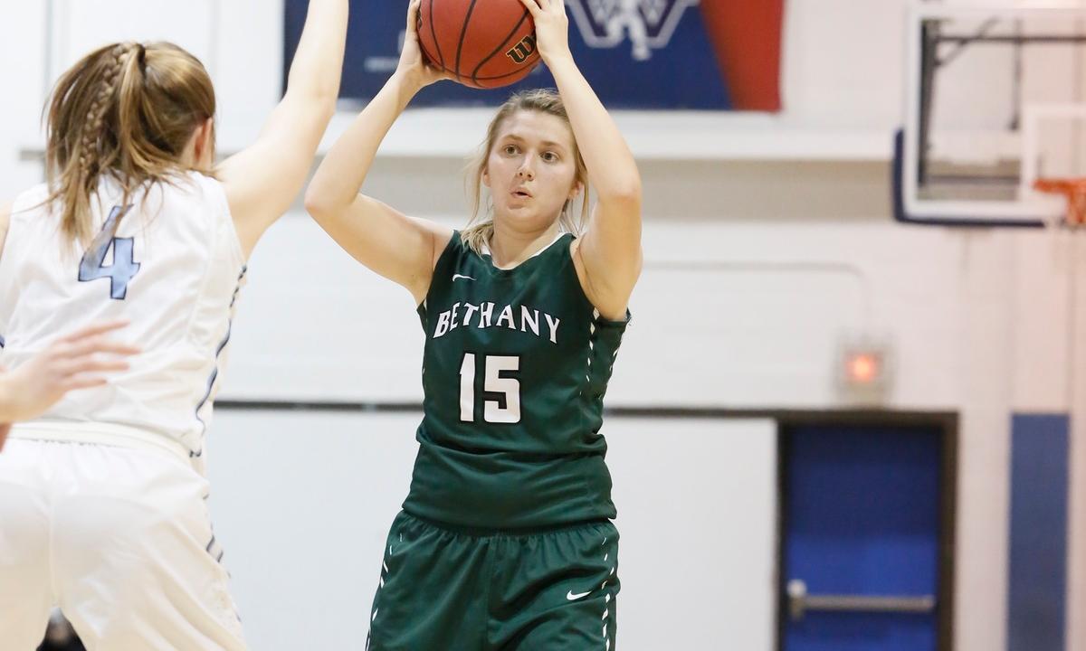 Ashley Duthie’s Double-Double Leads Bethany to a 54-41 victory over Geneva