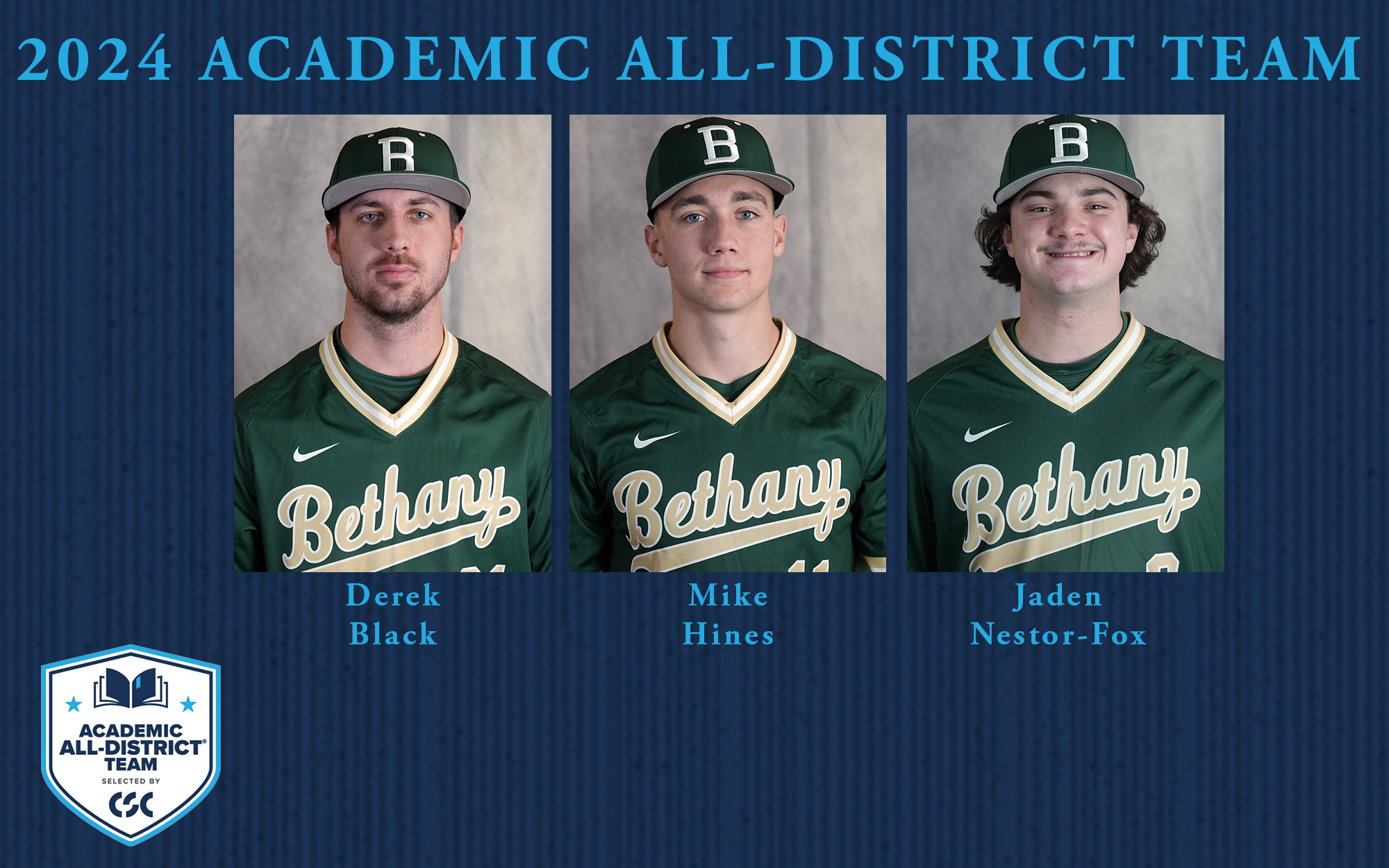 BASE: Three Named Academic All-District